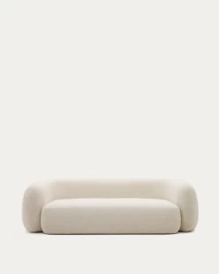 Martina 3-seater Sofa In Off-white Shearling 246 Cm | Kave Home