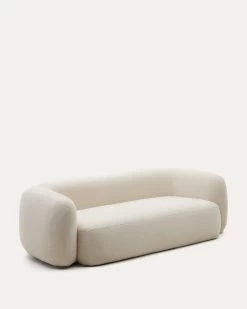 Martina 3-seater Sofa In Off-white Shearling 246 Cm | Kave Home -Quality Furniture Store S83130HI39 1V02