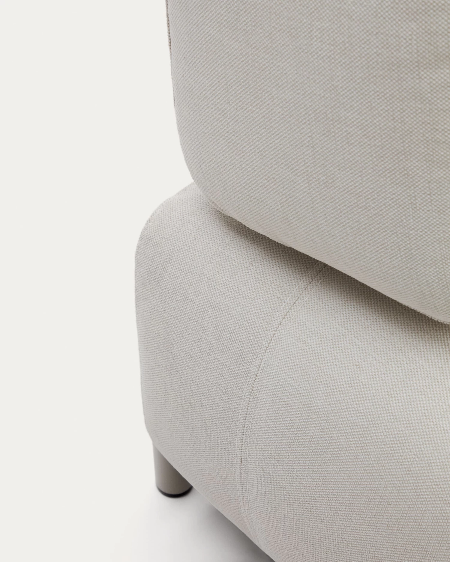 Compo Beige Chenille 3-seater Sofa With Grey Metal Structure 232 Cm | Kave Home 9 Compo Beige Chenille 3-seater Sofa With Grey Metal Structure 232 Cm | Kave Home - Image 7