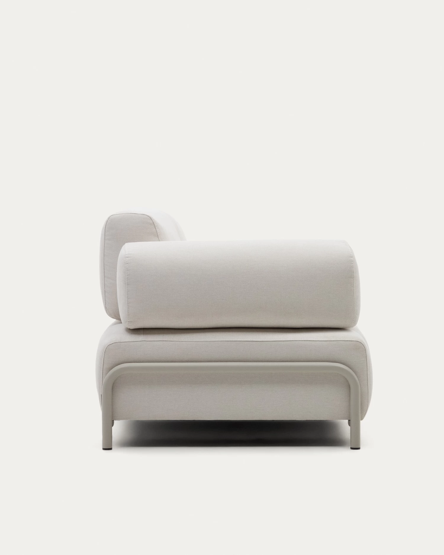 Compo Beige Chenille 3-seater Sofa With Grey Metal Structure 232 Cm | Kave Home 10 Compo Beige Chenille 3-seater Sofa With Grey Metal Structure 232 Cm | Kave Home - Image 8