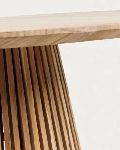 Jeanette Round Solid Teak Wood Table, Ø 90 Cm 8 Jeanette Round Solid Teak Wood Table, Ø 90 Cm -Quality Furniture Store T0300011MM46 1D01