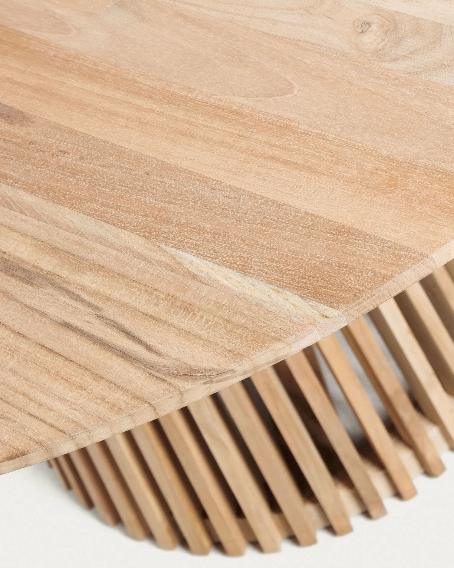 Jeanette Round Solid Teak Wood Table, Ø 90 Cm 6 Jeanette Round Solid Teak Wood Table, Ø 90 Cm - Image 4