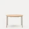 Montuiri Extendable Round Table In Oak Veneer And Steel Legs With Grey Finish à 120 (200) Cm | Kave Home 2 Montuiri Extendable Round Table In Oak Veneer And Steel Legs With Grey Finish à 120 (200) Cm | Kave Home -Quality Furniture Store T0300021MM40 1V01
