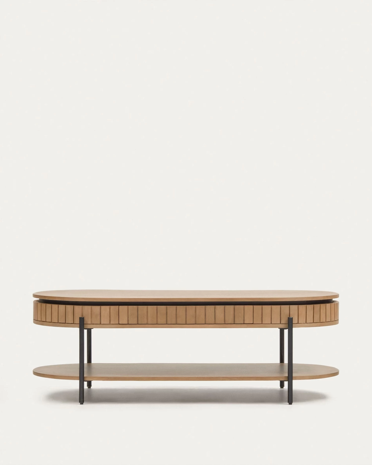 Licia Mango Wood Coffee Table With 1 Drawer With A Natural Finish And Metal 130 X 65 Cm | Kave Home 3 Licia Mango Wood Coffee Table With 1 Drawer With A Natural Finish And Metal 130 X 65 Cm | Kave Home