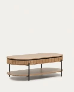 Licia Mango Wood Coffee Table With 1 Drawer With A Natural Finish And Metal 130 X 65 Cm | Kave Home 15 Licia Mango Wood Coffee Table With 1 Drawer With A Natural Finish And Metal 130 X 65 Cm | Kave Home -Quality Furniture Store T0500007MM46 1V02