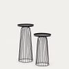 Dilva Set Of 2 Metal Side Tables With Painted Matte Black Finish à 36 Cm | Kave Home 1 Dilva Set Of 2 Metal Side Tables With Painted Matte Black Finish à 36 Cm | Kave Home -Quality Furniture Store T0500021RR01 1V01