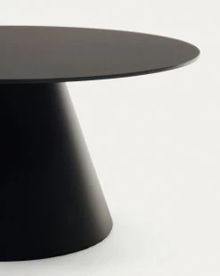 Wilshire Tempered Glass And Metal Coffee Table With A Matte Black Finish à 80 Cm | Kave Home 8 Wilshire Tempered Glass And Metal Coffee Table With A Matte Black Finish à 80 Cm | Kave Home -Quality Furniture Store T0600003 1D01