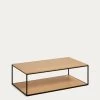 Yoana Coffee Table With Oak Wood Veneer And Painted Black Metal Structure 110 X 60 Cm | Kave Home 1 Yoana Coffee Table With Oak Wood Veneer And Painted Black Metal Structure 110 X 60 Cm | Kave Home -Quality Furniture Store T0600010MM40 1V01
