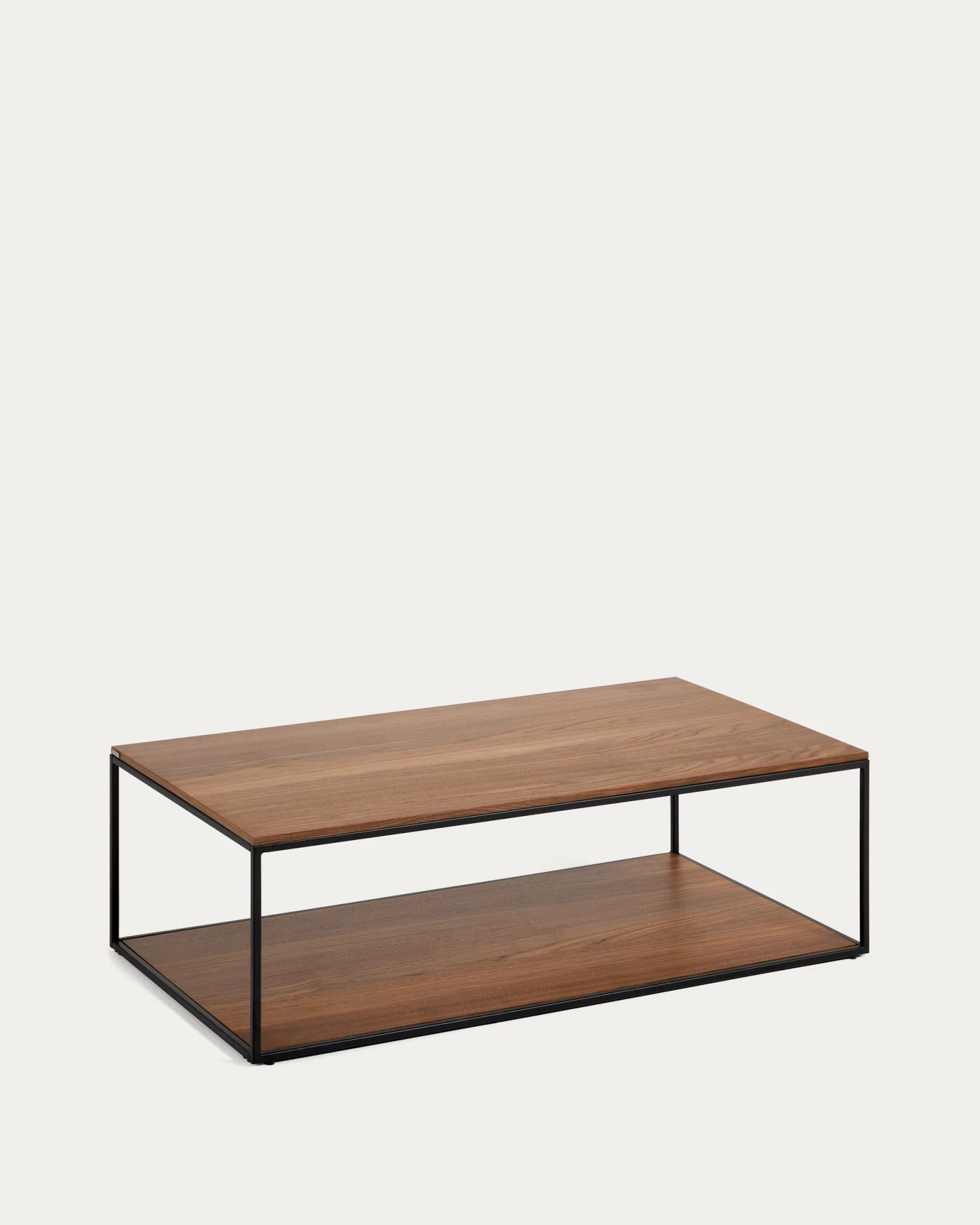 Yoana Coffee Table With Oak Walnut Veneer And Painted Black Metal Structure 110 X 60 Cm | Kave Home 3 Yoana Coffee Table With Oak Walnut Veneer And Painted Black Metal Structure 110 X 60 Cm | Kave Home
