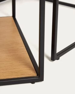 Yoana Set Of 2 Nesting Coffee Tables With Oak Wood Veneer & Black Painted Metal Structure | Kave Home 9 Yoana Set Of 2 Nesting Coffee Tables With Oak Wood Veneer & Black Painted Metal Structure | Kave Home -Quality Furniture Store T0600011MM40 1D02