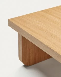 Oaq Set Of 2 Coffee Tables In Oak Wood Veneer With Natural Finish FSC Mix Credit -Quality Furniture Store T827ME00M040 1D05