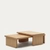 Oaq Set Of 2 Coffee Tables In Oak Wood Veneer With Natural Finish FSC Mix Credit -Quality Furniture Store T827ME00M040 1V01