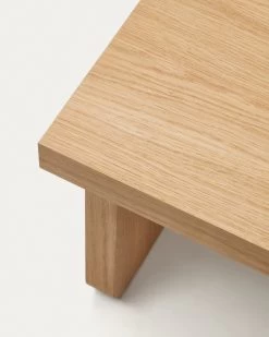 Oaq Coffee Table In Oak Wood Veneer With Natural Finish 82 X 60 Cm FSC Mix Credit | Kave Home -Quality Furniture Store T827ME89M040 1D03