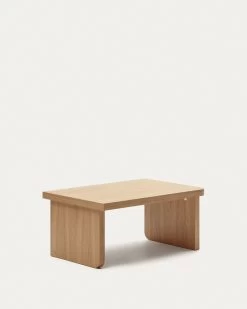Oaq Coffee Table In Oak Wood Veneer With Natural Finish 82 X 60 Cm FSC Mix Credit | Kave Home