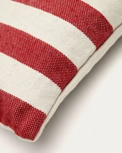 Nans 100% PET Cushion Cover With White And Red Stripes 45 X 45 Cm | Kave Home 8 Nans 100% PET Cushion Cover With White And Red Stripes 45 X 45 Cm | Kave Home -Quality Furniture Store X0500059JJ05 1D01