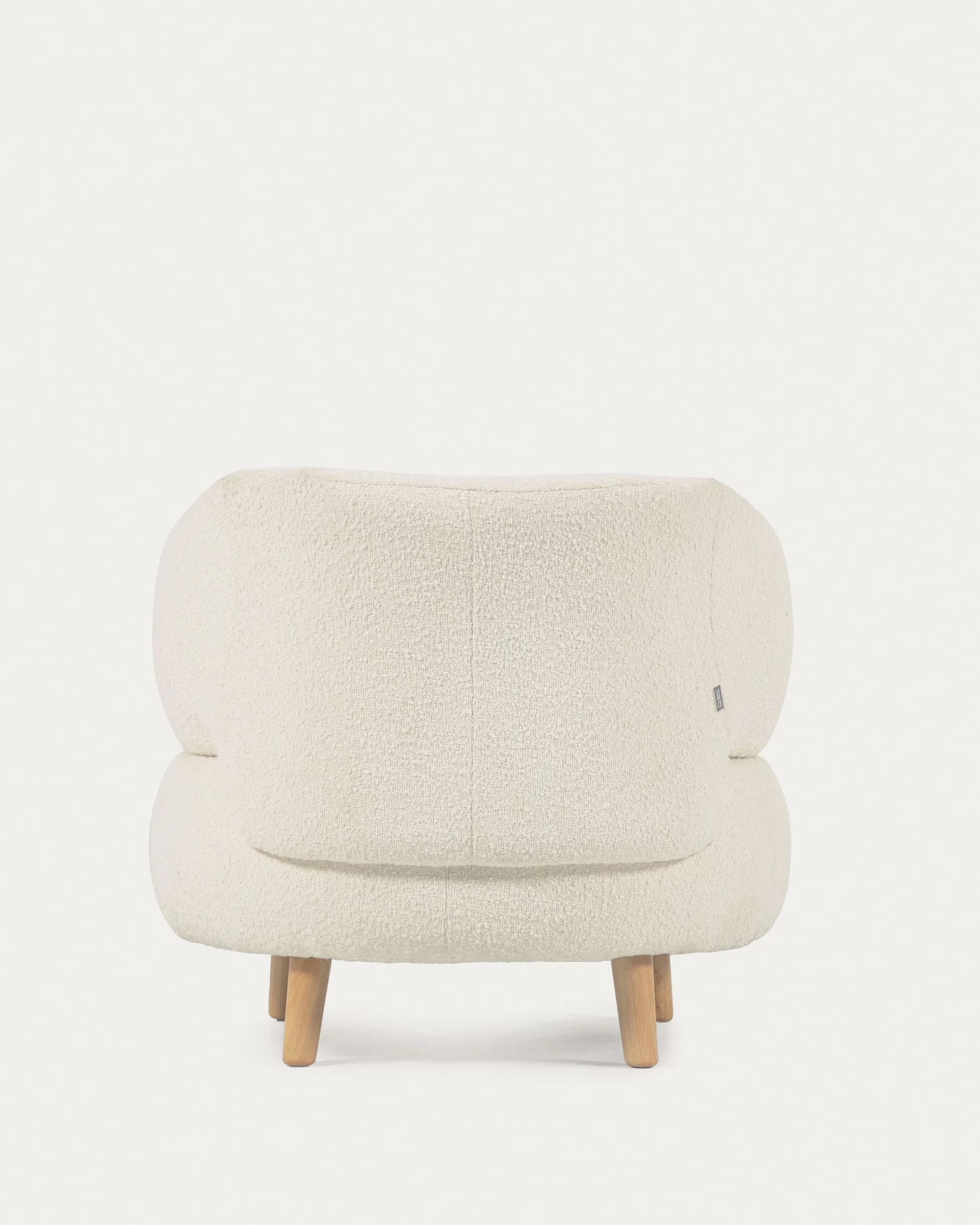 Luisa White Fleece Armchair With Solid Rubber Wood Legs. | Kave Home 11 Luisa White Fleece Armchair With Solid Rubber Wood Legs. | Kave Home - Image 9