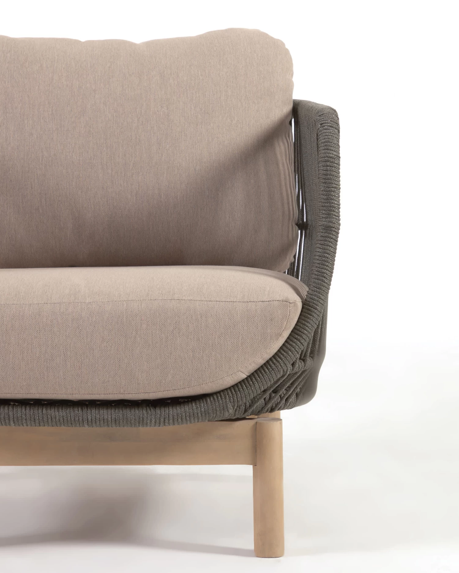 Catalina 3 Seater Sofa Made With Green Cord And 100% FSC Solid Acacia Wood 170 Cm | Kave Home 5 Catalina 3 Seater Sofa Made With Green Cord And 100% FSC Solid Acacia Wood 170 Cm | Kave Home - Image 3