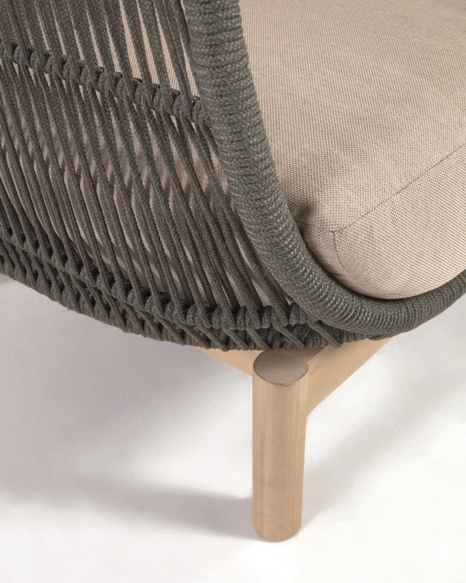 Catalina 3 Seater Sofa Made With Green Cord And 100% FSC Solid Acacia Wood 170 Cm | Kave Home 9 Catalina 3 Seater Sofa Made With Green Cord And 100% FSC Solid Acacia Wood 170 Cm | Kave Home - Image 7