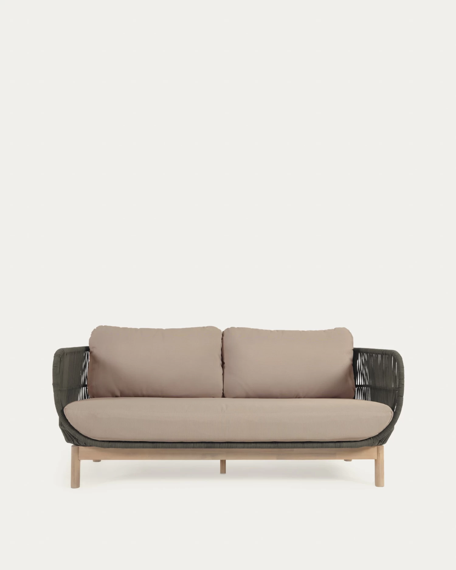 Catalina 3 Seater Sofa Made With Green Cord And 100% FSC Solid Acacia Wood 170 Cm | Kave Home 3 Catalina 3 Seater Sofa Made With Green Cord And 100% FSC Solid Acacia Wood 170 Cm | Kave Home
