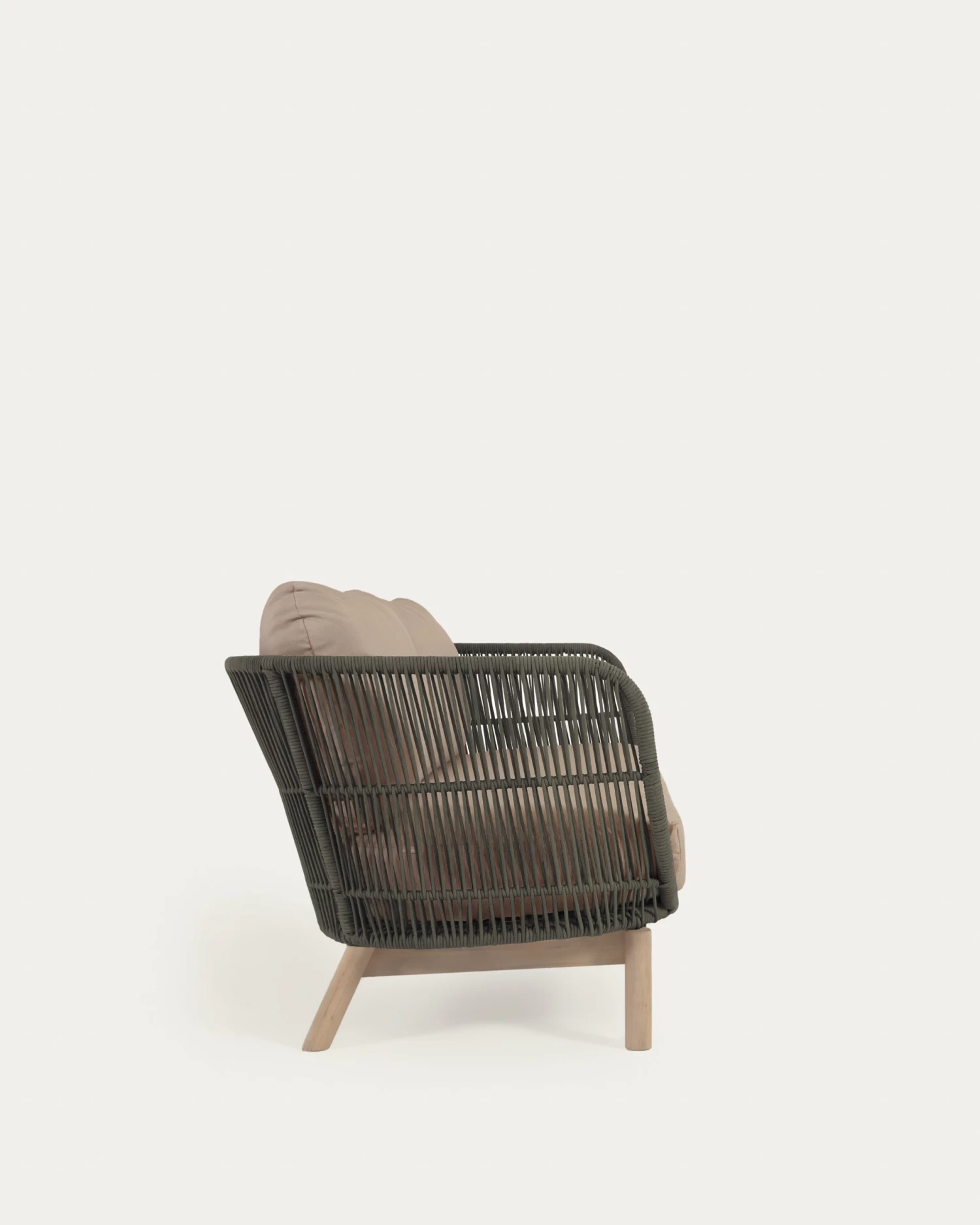 Catalina 3 Seater Sofa Made With Green Cord And 100% FSC Solid Acacia Wood 170 Cm | Kave Home 10 Catalina 3 Seater Sofa Made With Green Cord And 100% FSC Solid Acacia Wood 170 Cm | Kave Home - Image 8