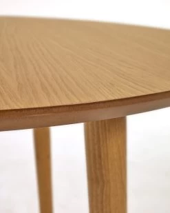 Oqui Extendable Oval Table With An Oak Veneer And Solid Wood Legs Ã 120 (200) X 120 Cm | Kave Home -Quality Furniture Store YG0233M46 1D03