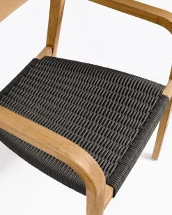Better Stackable Chair In Solid Acacia Wood And Black Cord | Kave Home -Quality Furniture Store YG0253J01 1D02
